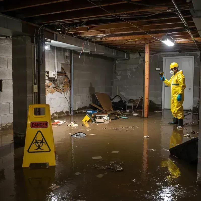 Flooded Basement Electrical Hazard in Clearwater, FL Property